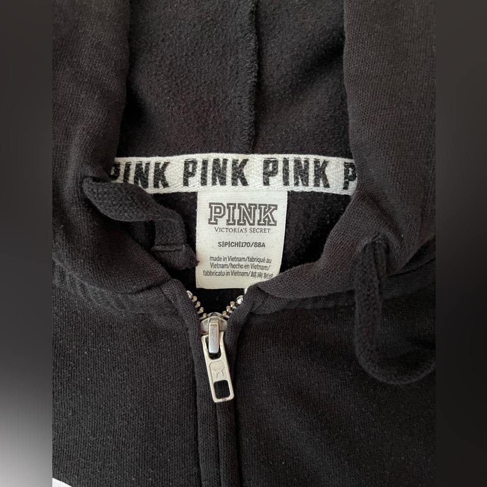 PINK Victoria's Secret | Black Full Zip Hoodie - Picture 5 of 8